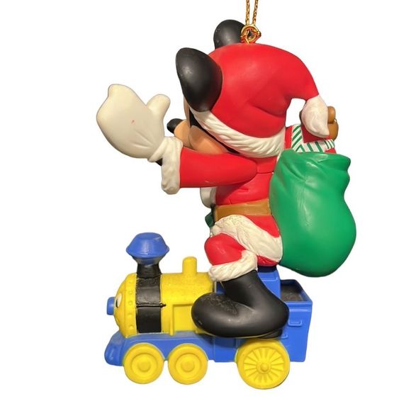 Disney Mickey Mouse on Train Ornament Grolier Vintage Christmas No Box - Picture 3 of 7